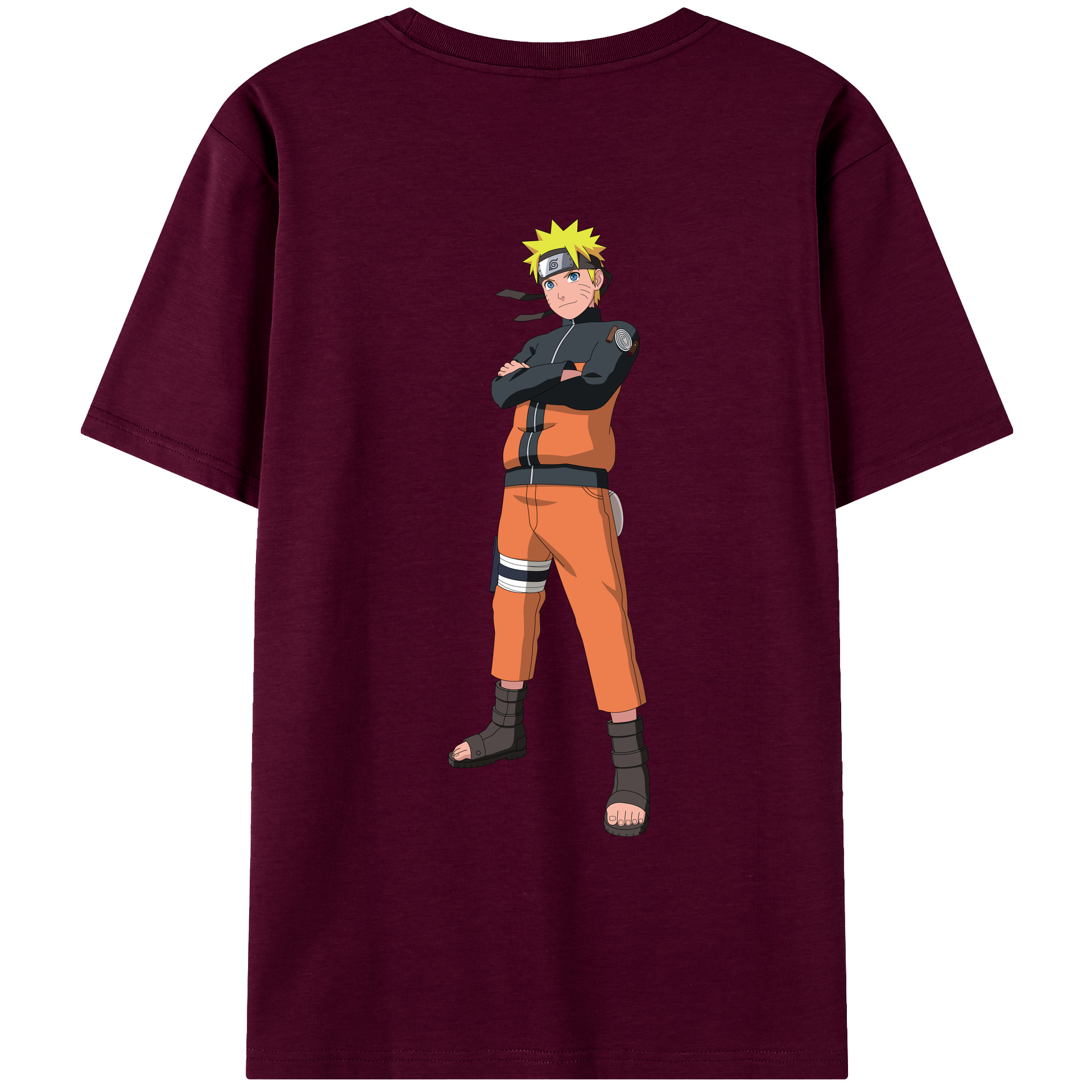 （画像用） NARUTO -ナルト- うずまき ナルト Uzumaki Naruto レディース半袖Tシャツ(バックプリント)